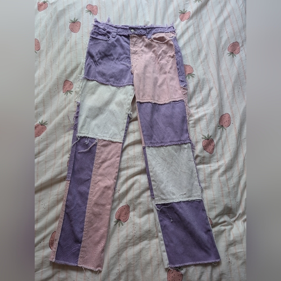 Jaded London Patchwork Denim Boyfriend Jeans - Picture 1 of 3